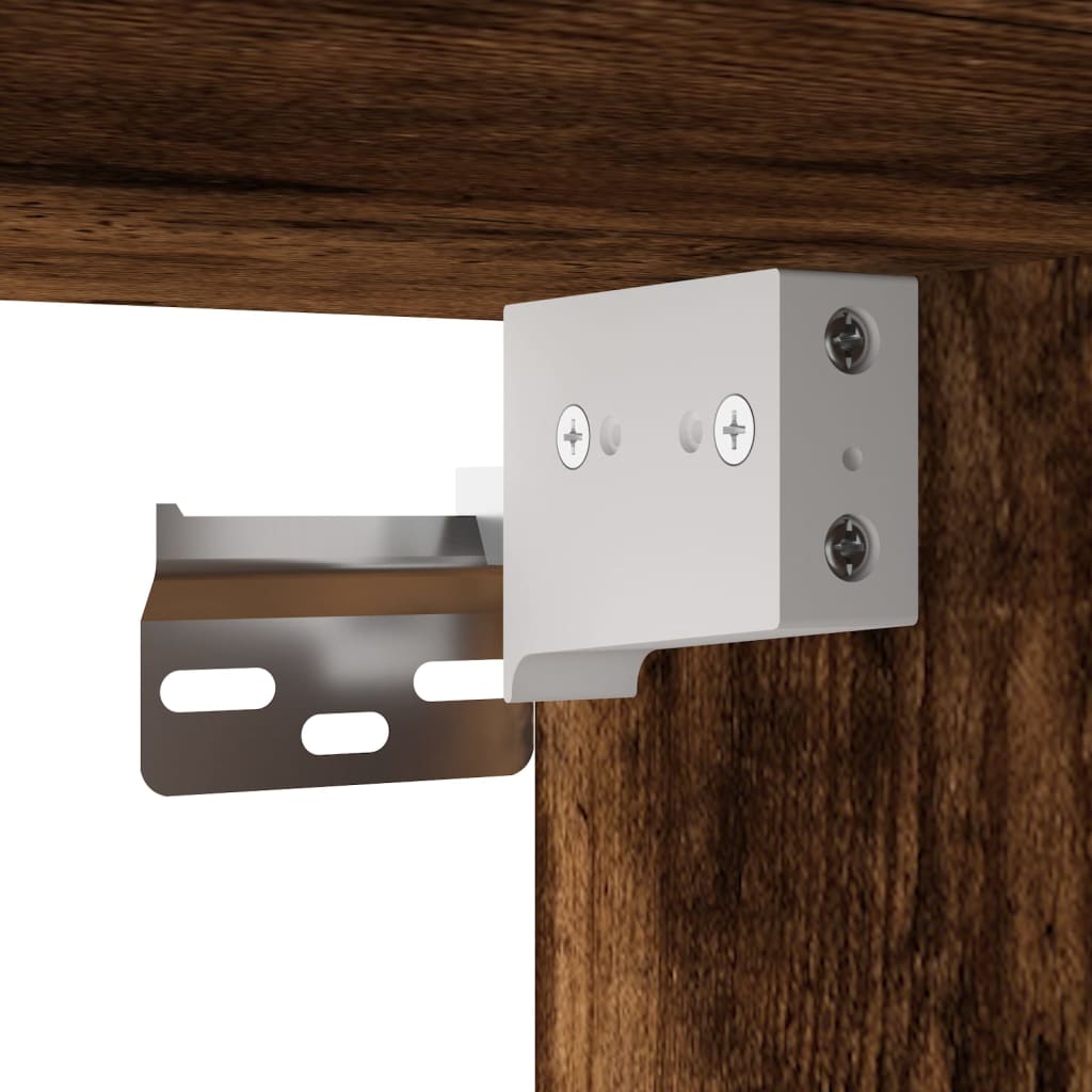 Wall-mounted bedside tables, 2 pcs., smoked oak, 41.5x36x53 cm