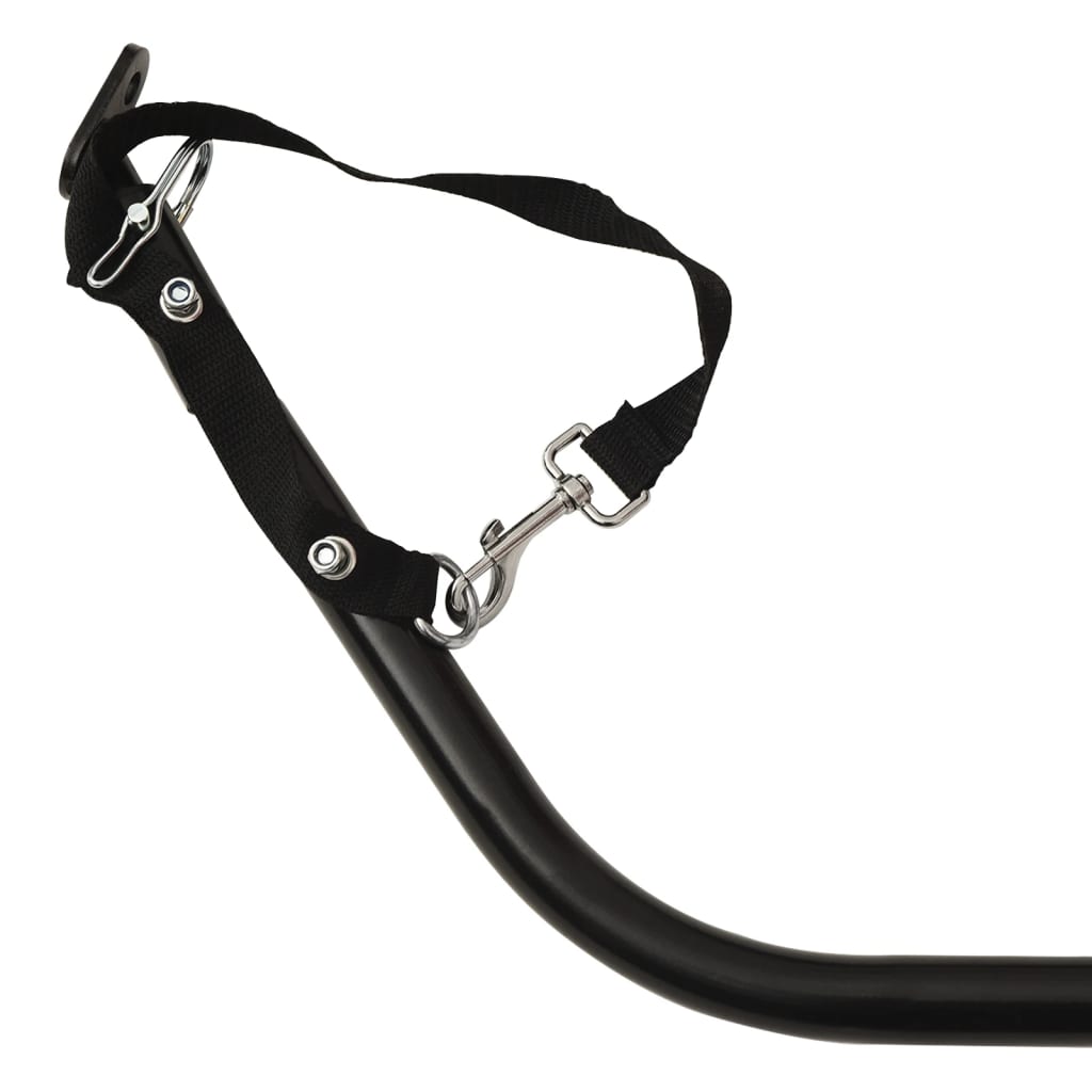 Bicycle trailer, black and orange, 45 kg, iron