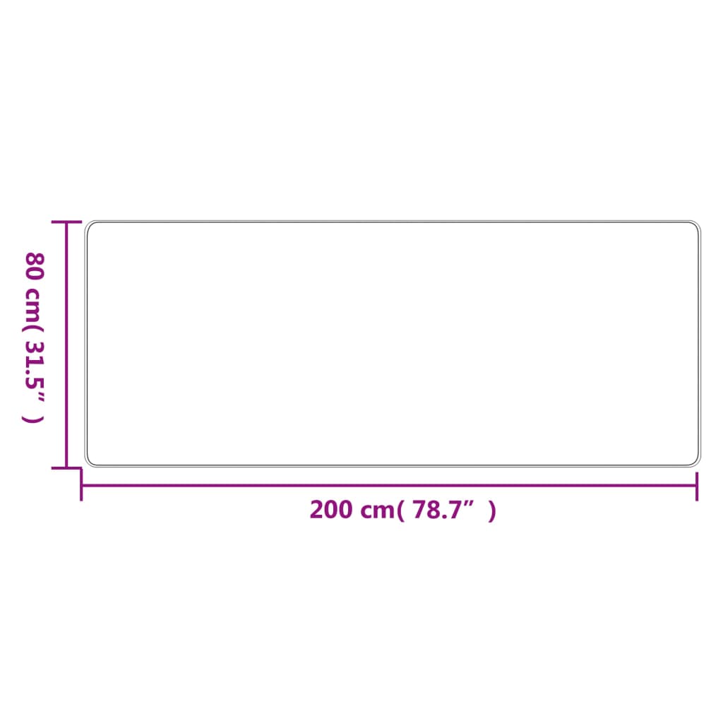 Covor traversă aspect sisal, nisipiu, 80x200 cm