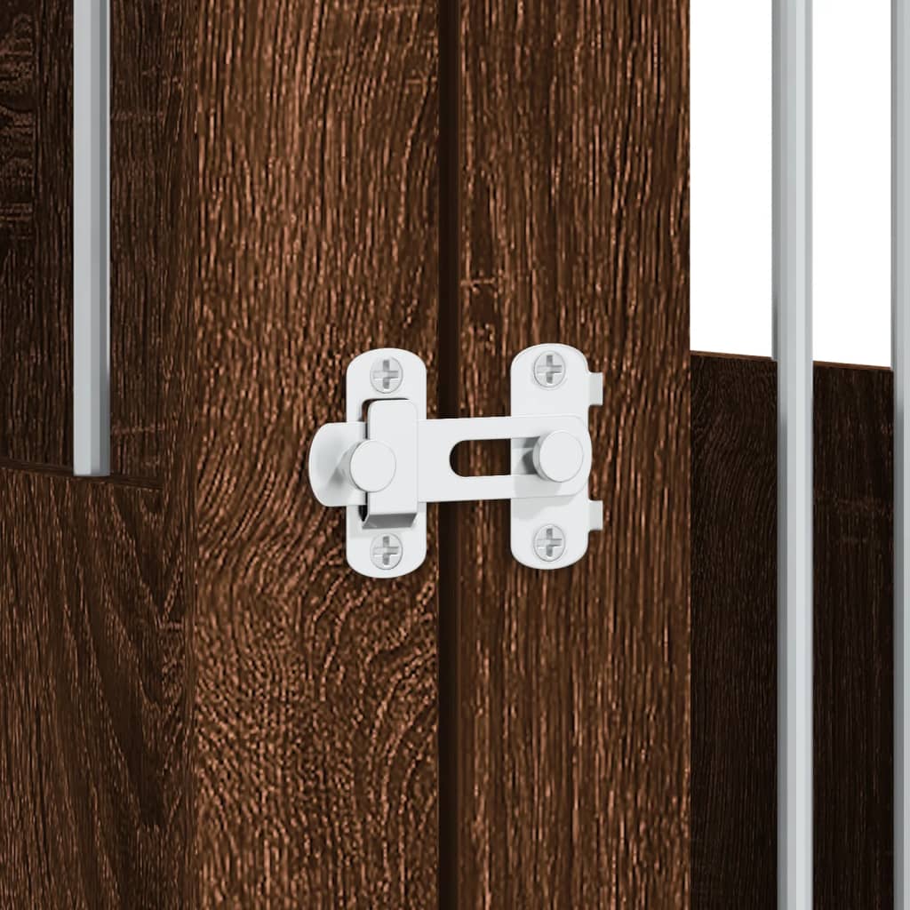 Ladă pentru câini, stejar maro, 55x75x65 cm, lemn compozit