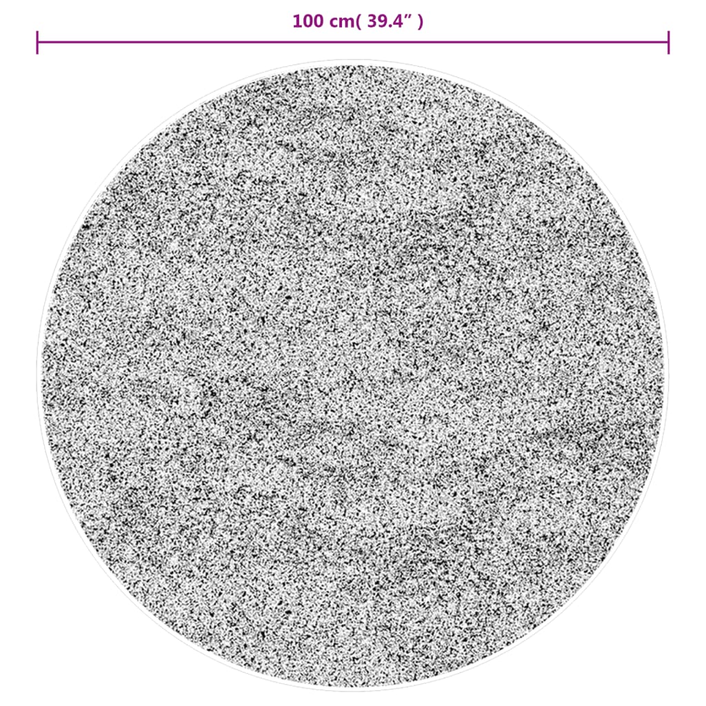 ISTAN carpet, with high threads, glossy appearance, cream, Ø 100 cm