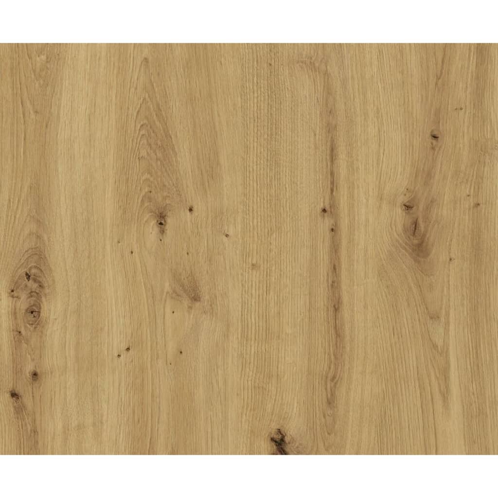 FMD Bancă de depozitare cu 2 sertare alb & stejar 108,9x41,7x46,1 cm