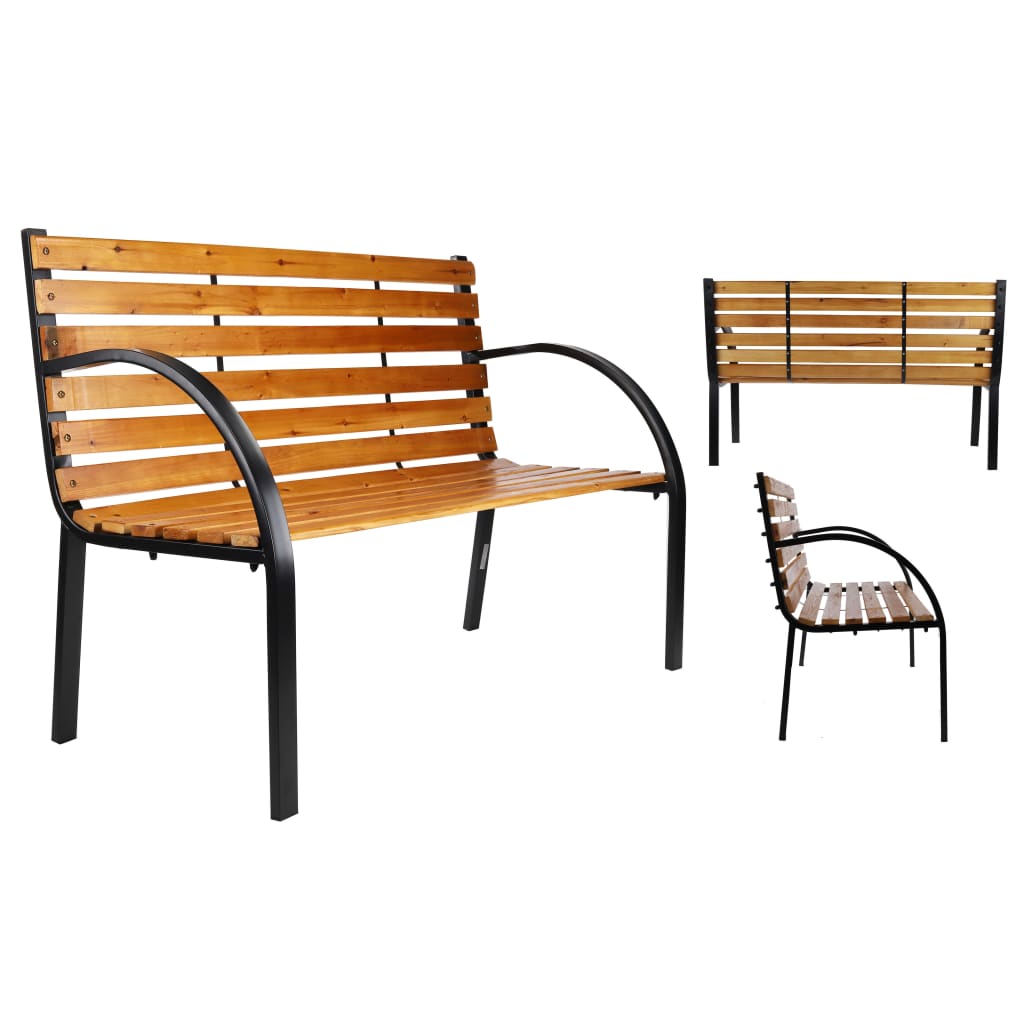 HI Bancă de parc, maro, 122x60x81 cm