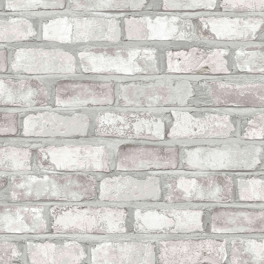 DUTCH WALLCOVERINGS Tapet, alb, model cărămizi, EW3104