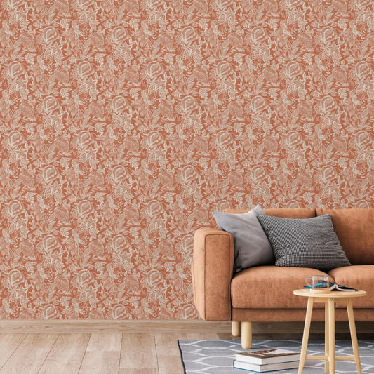 DUTCH WALLCOVERINGS Tapet „Mae”, portocaliu și bej