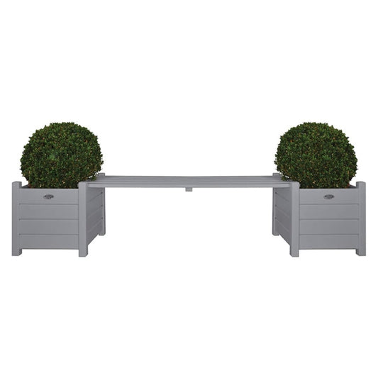Esschert Design mobiler de grădină cu jardiniere gri CF33G