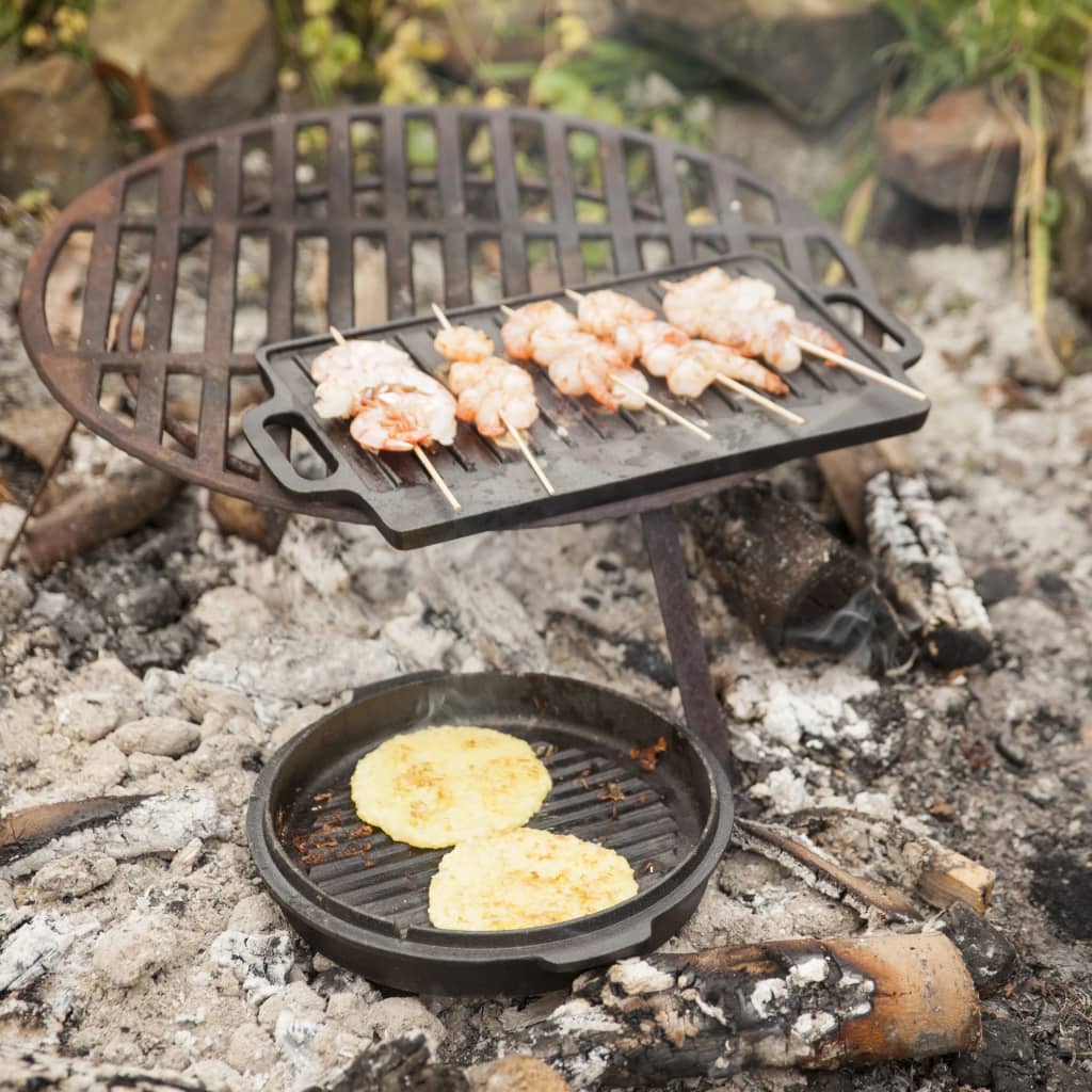 Esschert Design Set de gătit pentru camping, 7 piese, negru, FF240