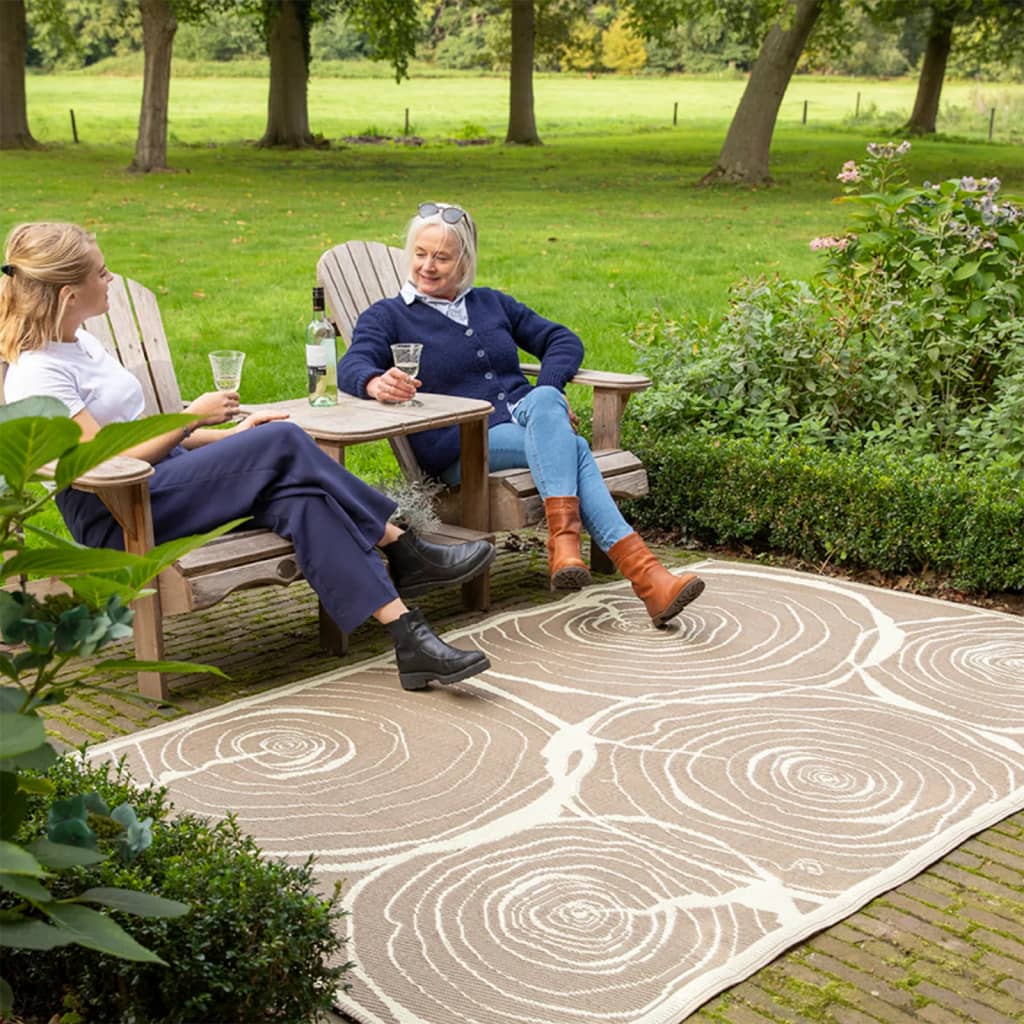 Esschert Design Covor de exterior, 240x150 cm, model inele