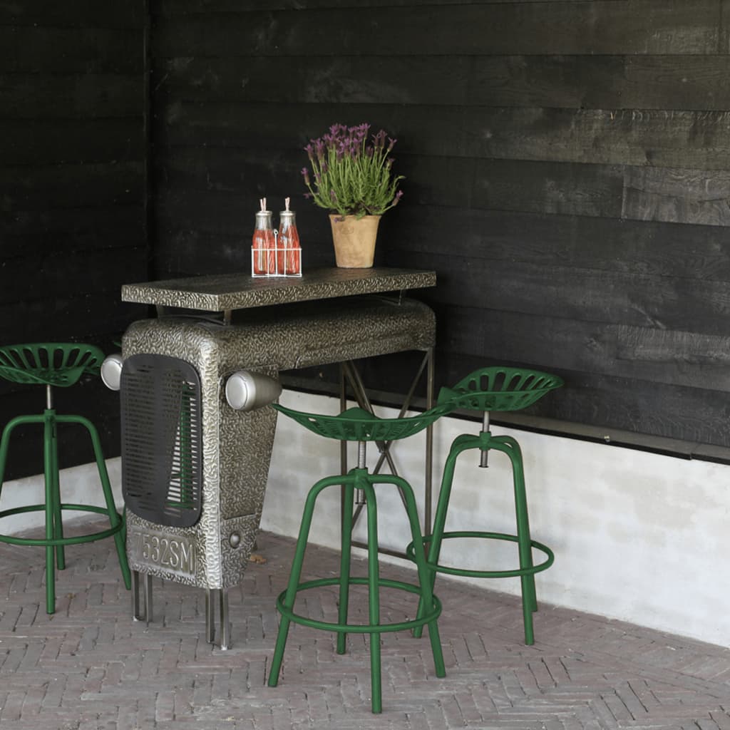 Esschert Design Scaun de bar tip tractor, verde