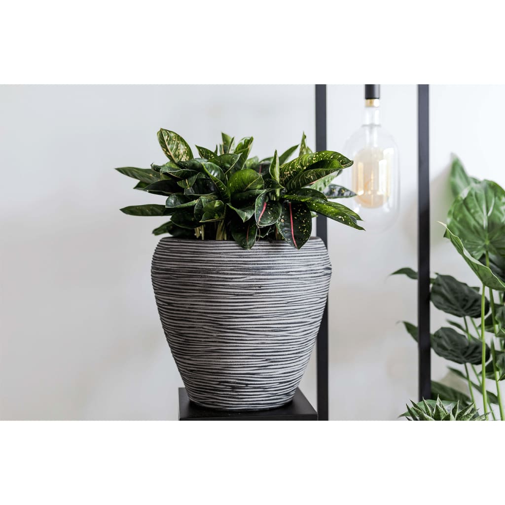 Capi Vas de plante Nature Rib, antracit, 42x38 cm, conic, KOFZ362
