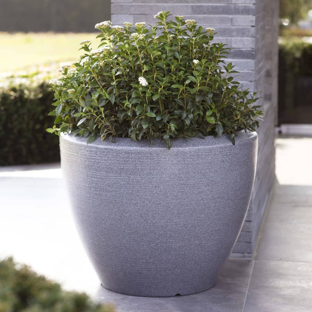 Capi Jardinieră plante joasă „Arc Granite”, conică, antracit, 60x48 cm