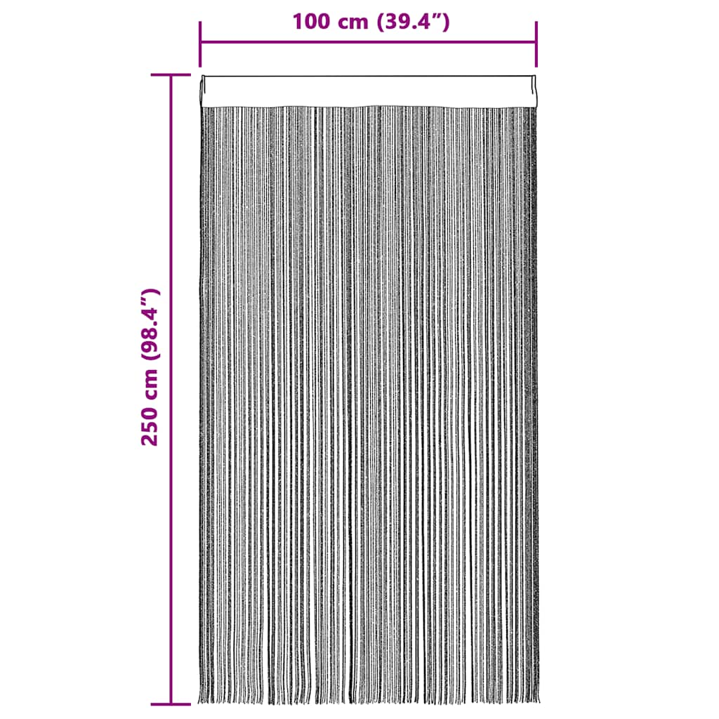 Draperii cu franjuri, 2 buc., 100 x 250 cm, verde