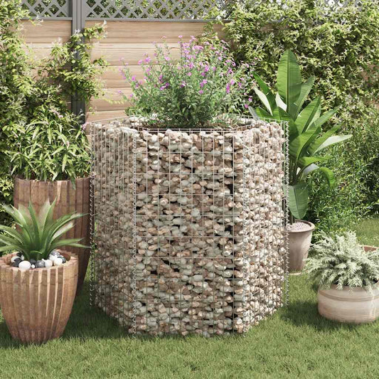 Strat înălțat gabion hexagonal, 100 x 90 x 100 cm