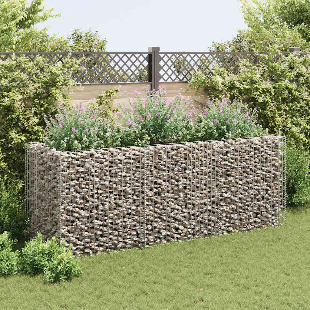 Strat înălțat gabion, 270 x 90 x 100 cm, oțel