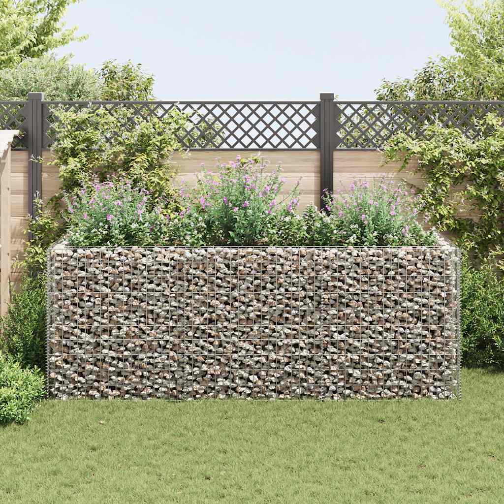 Strat înălțat gabion, 270 x 90 x 100 cm, oțel