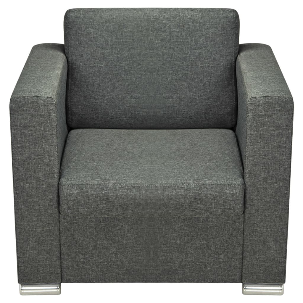 Fotoliu, gri închis, material textil