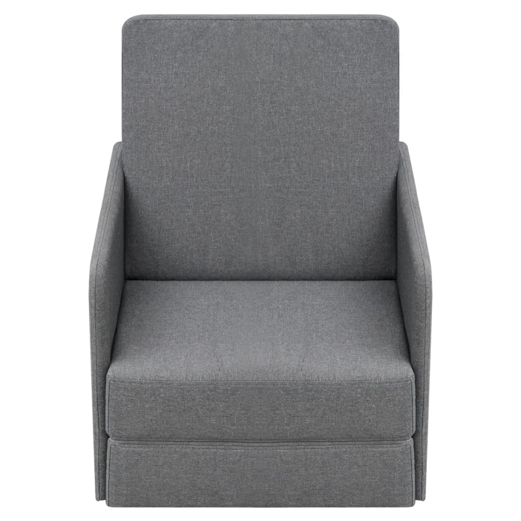 Fotoliu pat extensibil, gri deschis, material textil