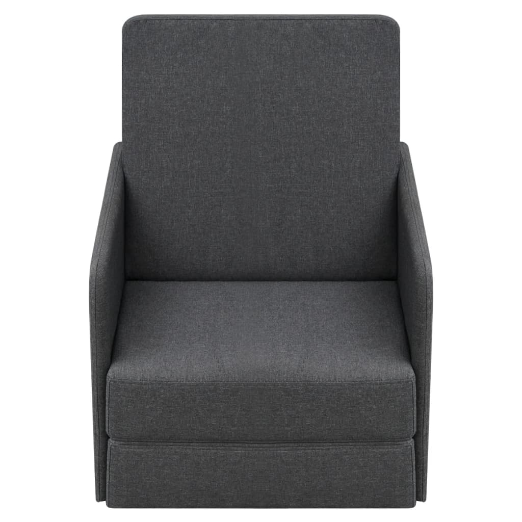 Fotoliu pat extensibil, gri închis, material textil