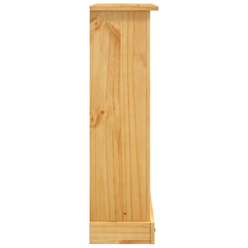 Bibliotecă 3 rafturi pin, stil mexican Corona, 80x29x100 cm