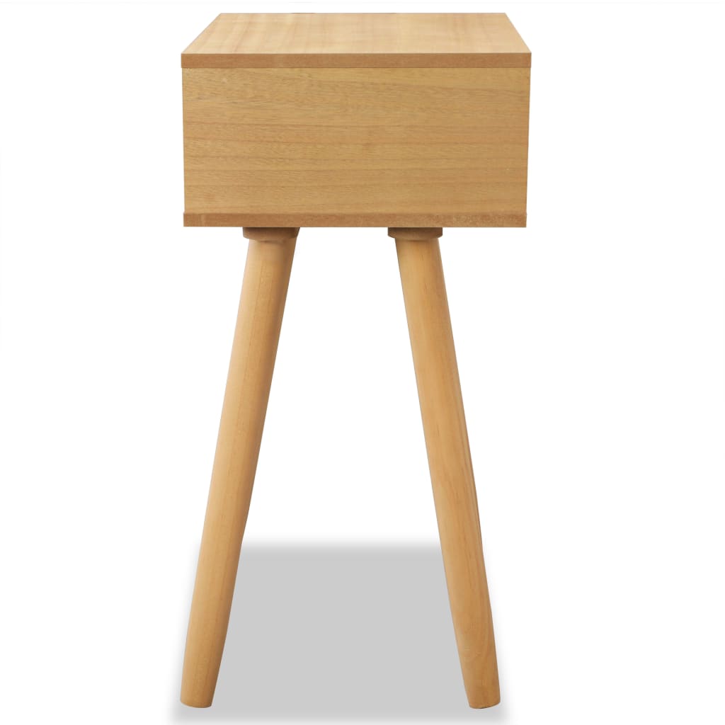 Noptiere din lemn masiv de pin 2 buc, 40 x 30 x 61 cm, maro