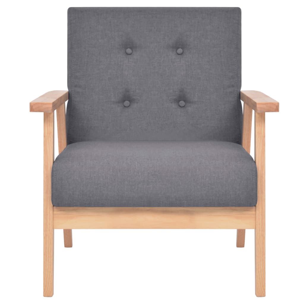 Fotoliu, gri închis, material textil
