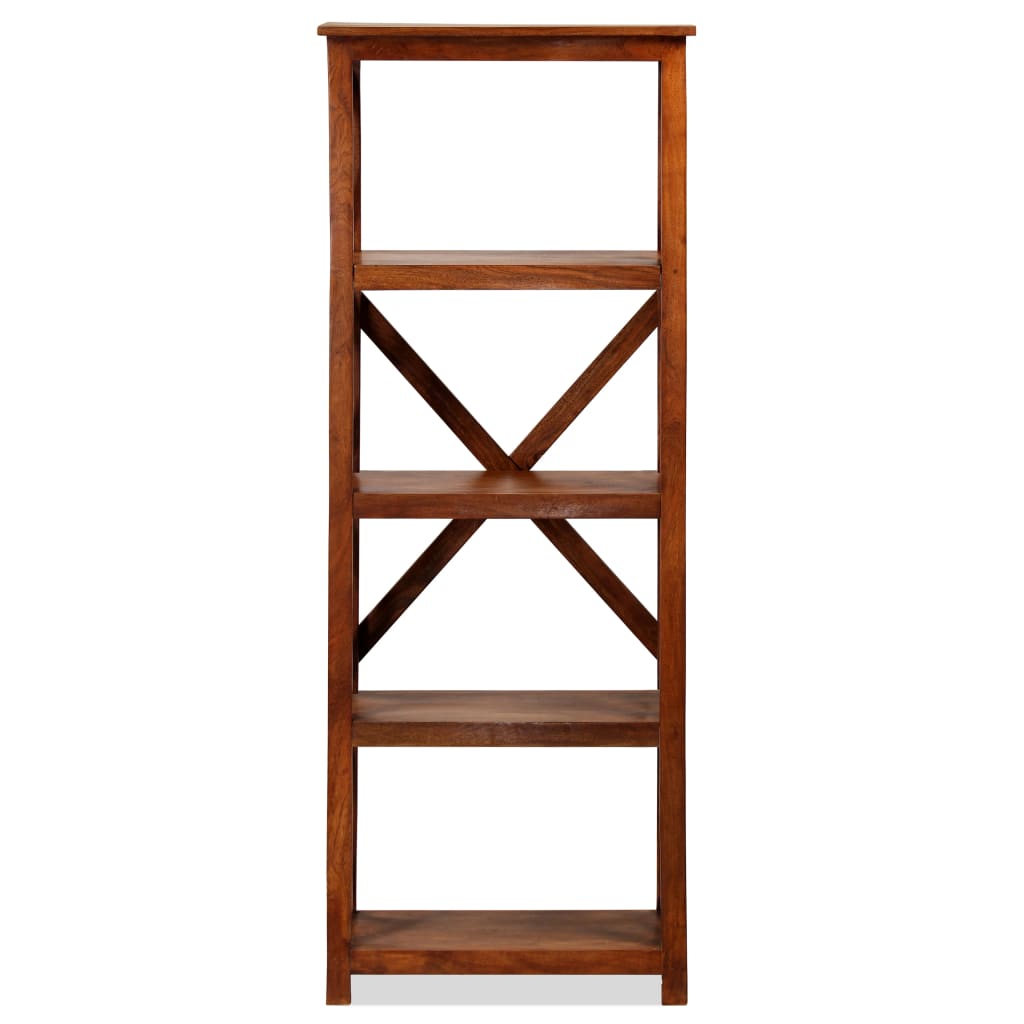 Bibliotecă lemn masiv salcâm cu finisaj tip miere, 60x30x160 cm