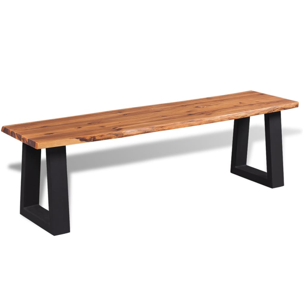 Bancă din lemn masiv de salcâm 145 cm