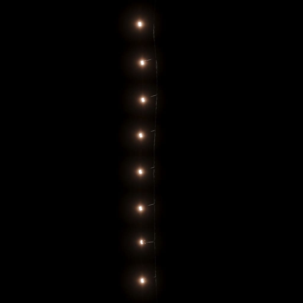 Instalație de lumini cu 400 LED-uri, alb cald, 40 m, 8 efecte