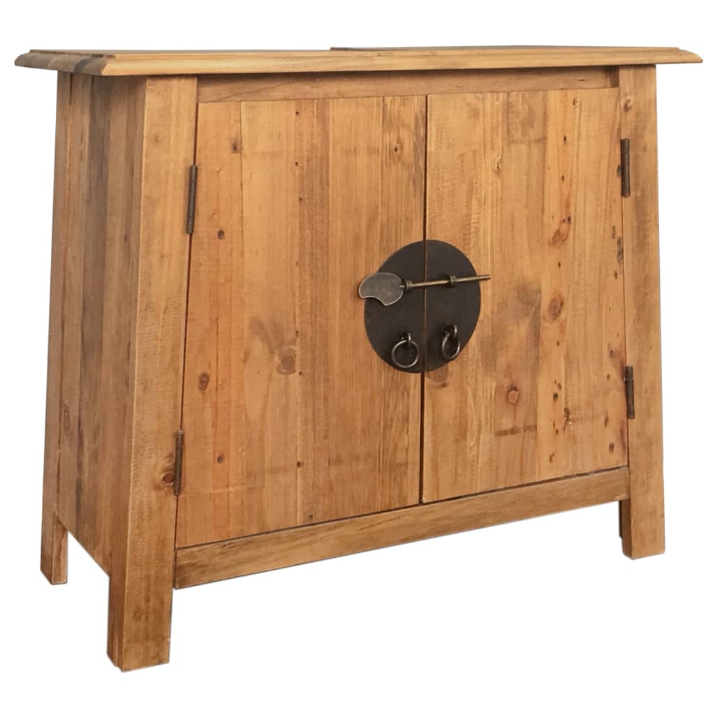 Set mobilier de baie, lemn masiv de pin