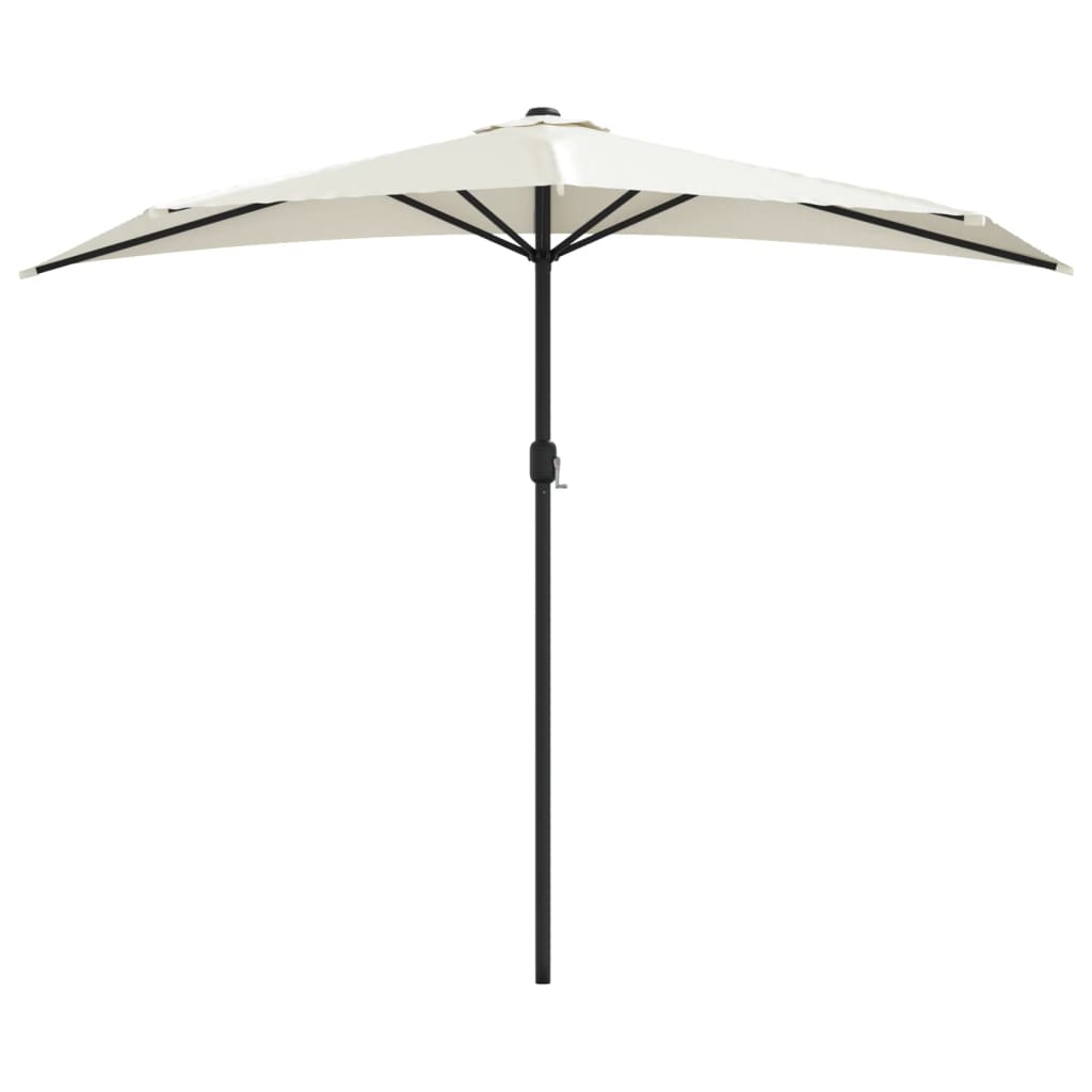 Umbrelă de soare pentru balcon tijă aluminiu nisipiu 270x144cm