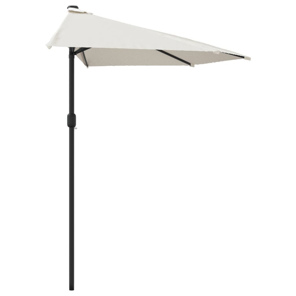 Umbrelă de soare pentru balcon tijă aluminiu nisipiu 270x144cm