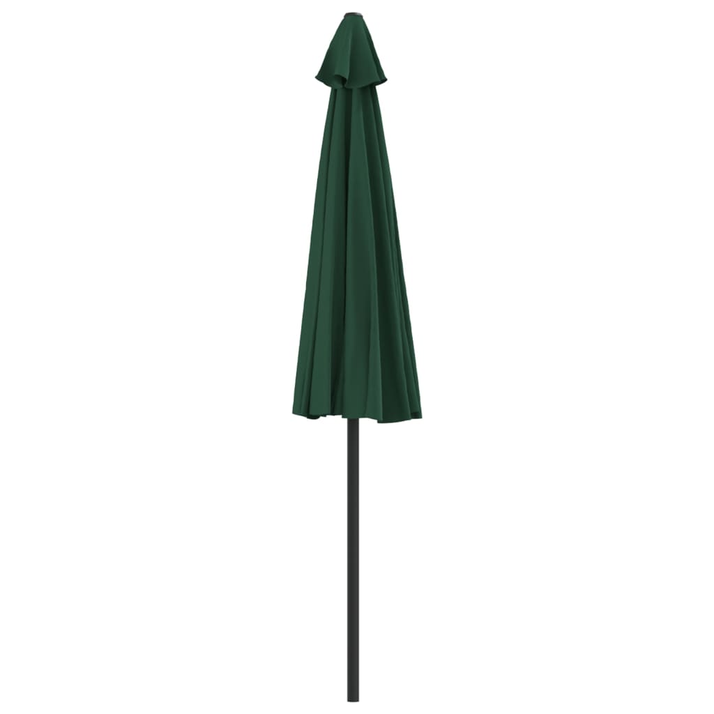 Umbrelă de soare pentru balcon, tijă aluminiu, verde, 270x144cm