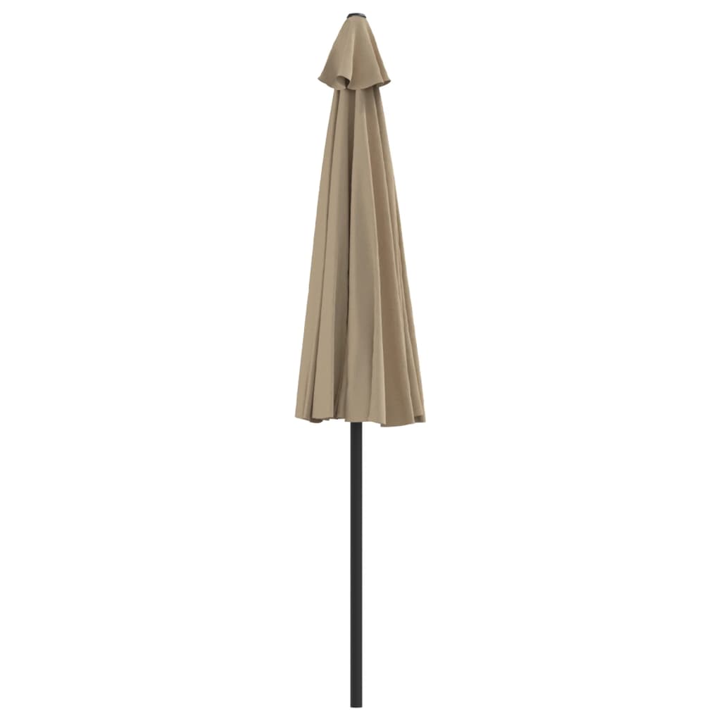 Umbrelă de soare de balcon, tijă aluminiu gri taupe, 270x144 cm