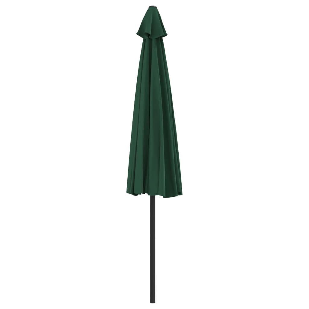 Umbrelă de soare de balcon, tijă aluminiu, verde, 300x155 cm