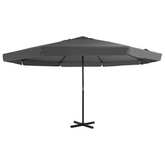 Umbrelă de soare cu stâlp aluminiu, antracit, 500 cm