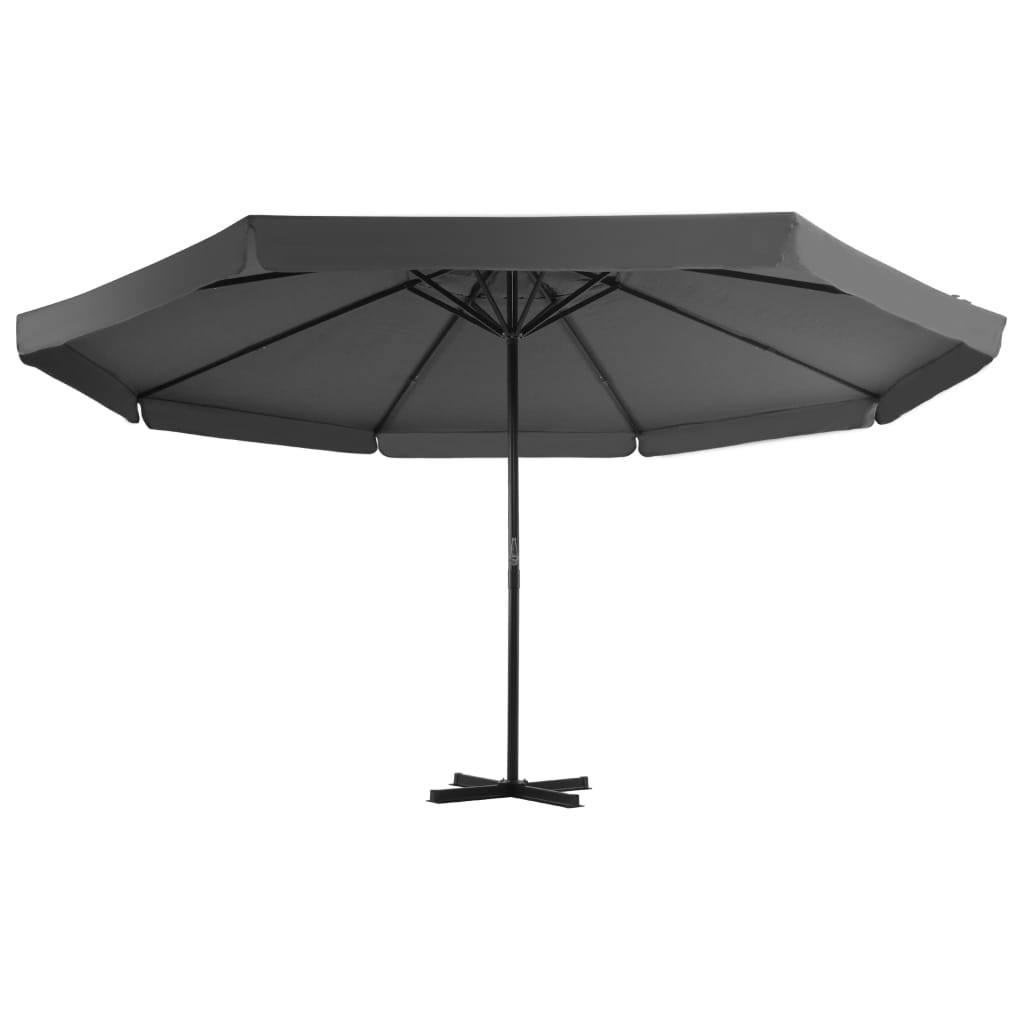 Umbrelă de soare cu stâlp aluminiu, antracit, 500 cm