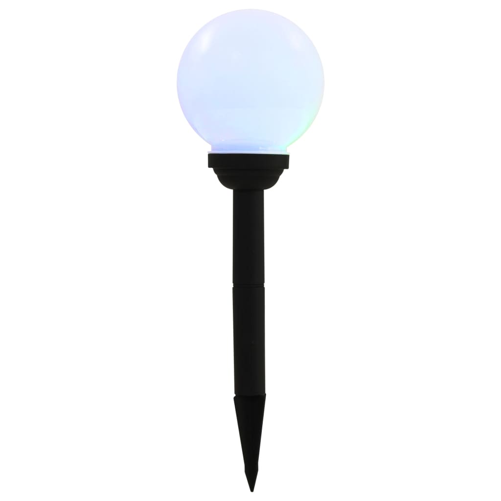 Lămpi solare de exterior cu LED, 4 buc., 15 cm, RGB, sferic