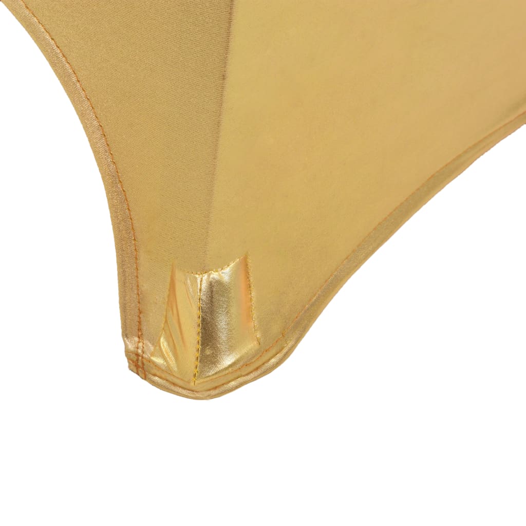 Huse elastice de masă, 2 buc., auriu, 60 cm