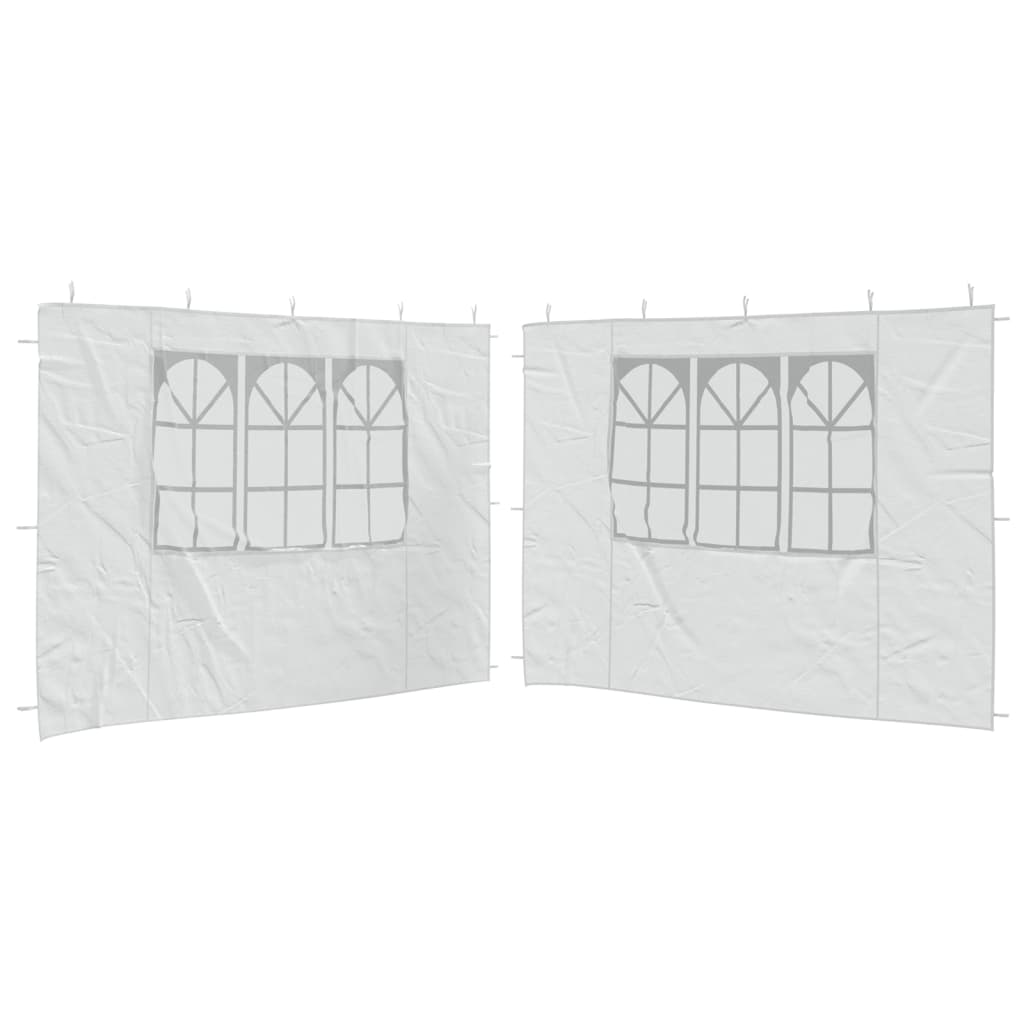 Party tent side wall, 2 pcs, white, PE, with window