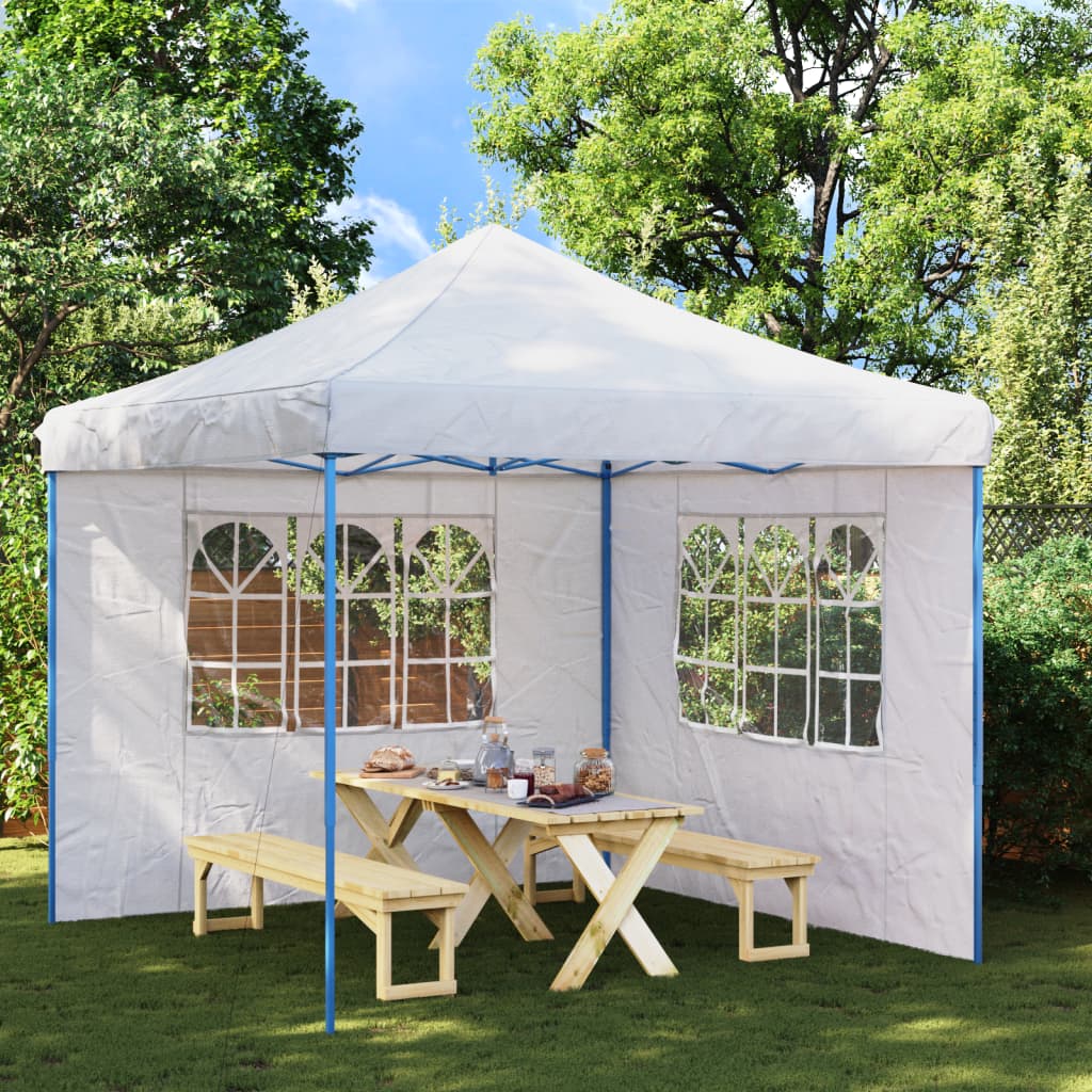 Party tent side wall, 2 pcs, white, PE, with window