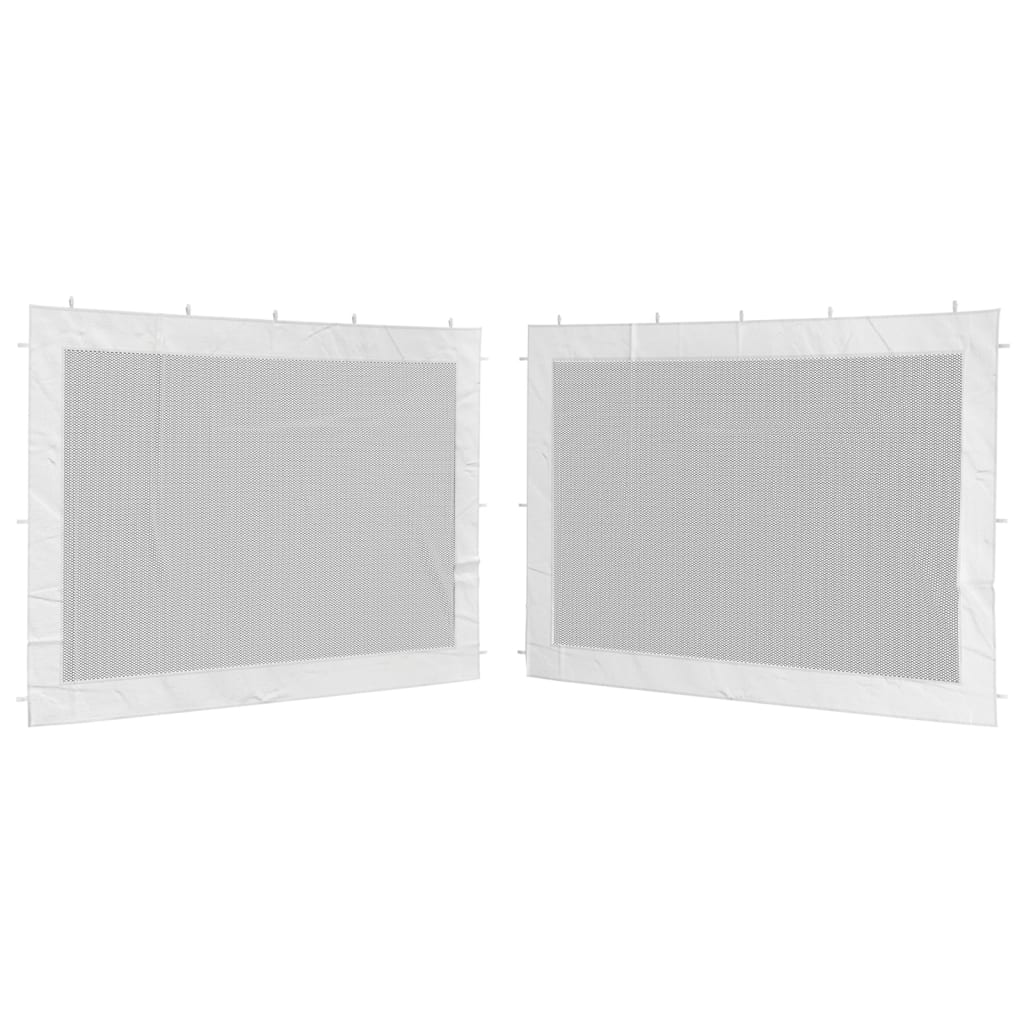 Party tent side wall, 2 pcs., black and white, mesh