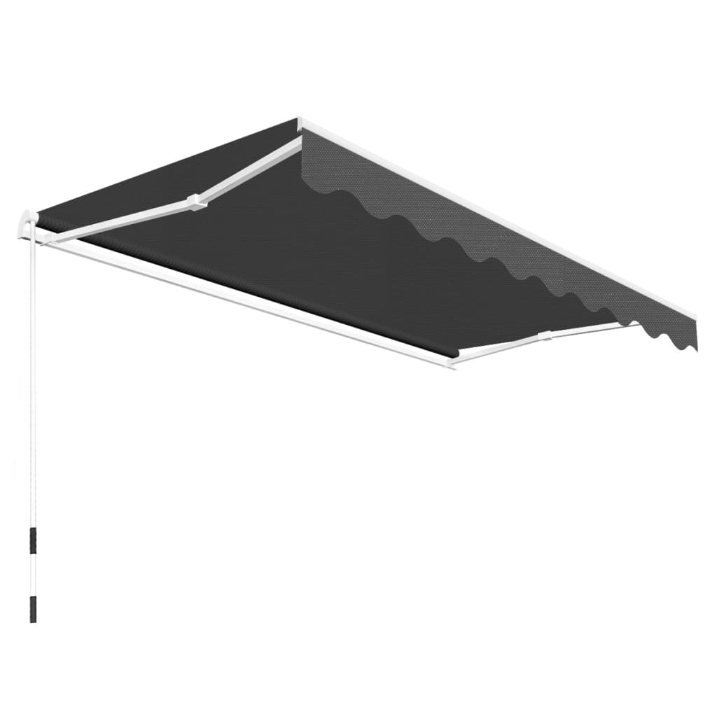 Copertină reglabilă cu acționare manuală, 300 cm, antracit