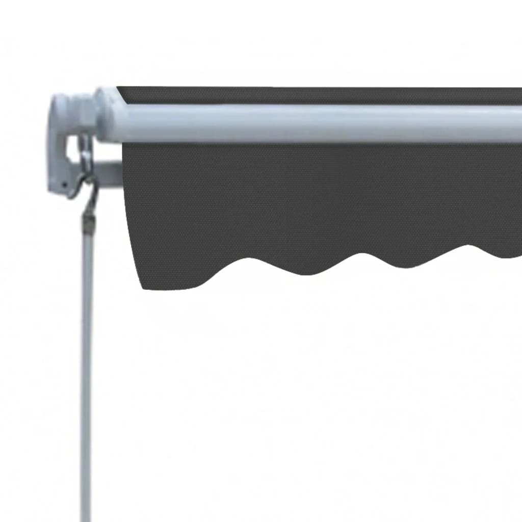 Copertină reglabilă cu acționare manuală, 300 cm, antracit