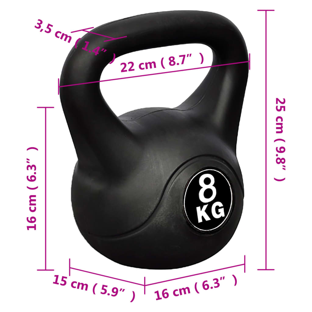 Greutate tip bilă cu mâner Kettlebell 8 kg