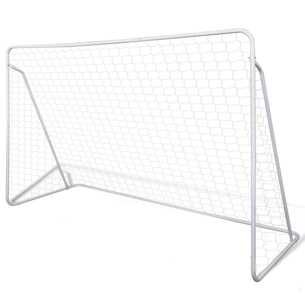 Set poartă de fotbal, 240x90x150 cm, plasă și oțel calitativ