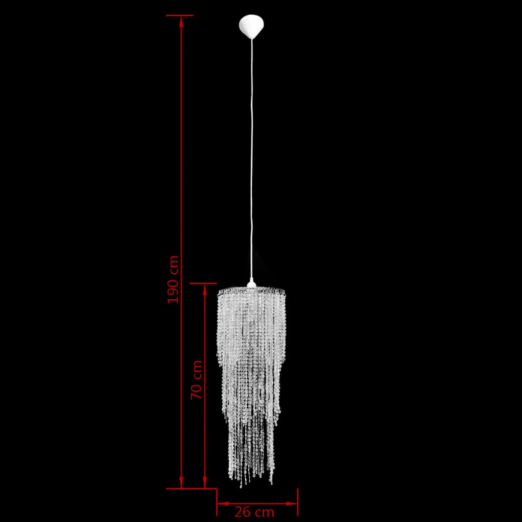 Candelabru pandantiv cu cristale, 26 x 70 cm