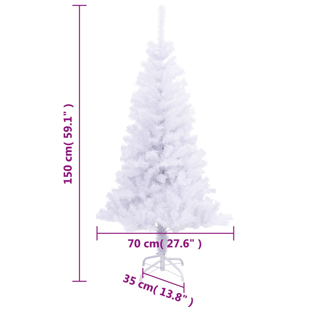 Brad de Crăciun artificial cu suport, 150 cm, 380 ramuri