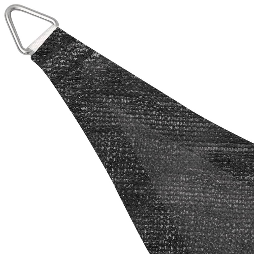 Triangular HDPE sunshade fabric 3.6x3.6x3.6 m, anthracite