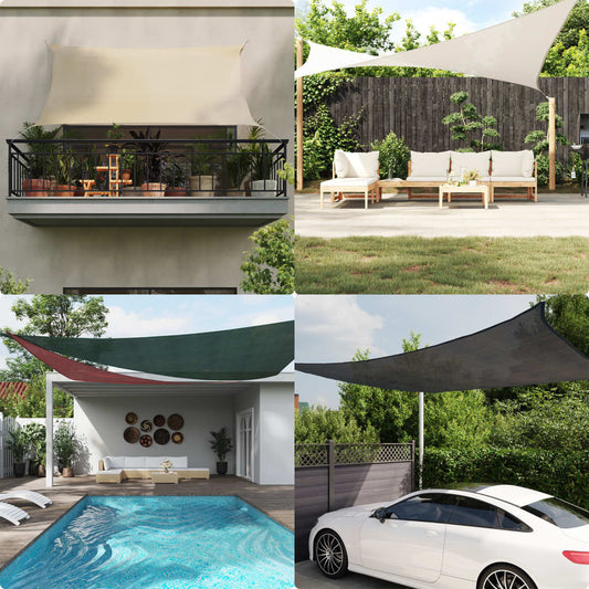 Triangular HDPE sunshade fabric 3.6x3.6x3.6 m, anthracite