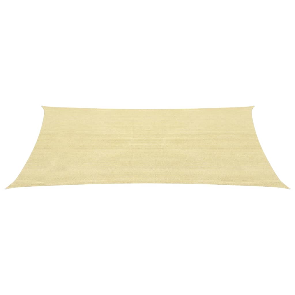 Pânză parasolar din HDPE pătrată, 3,6 x 3,6 m, bej